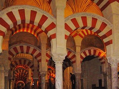 Arches in the Great Mosque, Cordoba