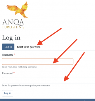 The login page.